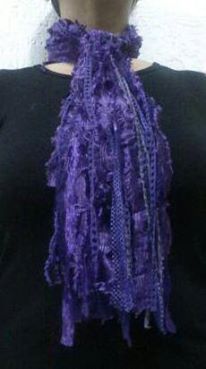 Cachecol de Fitas Roxo